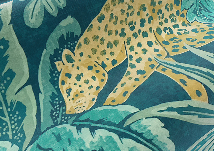 Leopard, Teal - Twist&Fit Roman Blind - Image 4